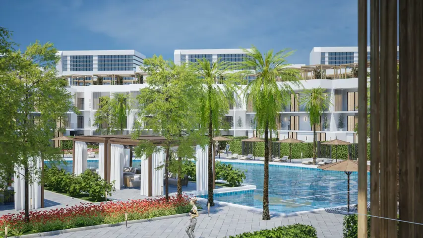 001 Ground Building 7 side pool + 73 m2 private garden